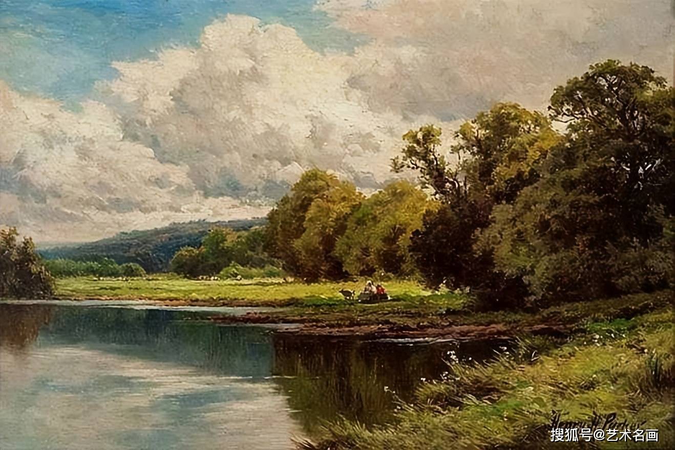 唯美壮丽的田园风景油画，美极了