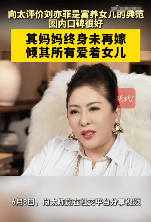 向太曝刘亦菲妈妈终身未再嫁：她一切都以女儿为重